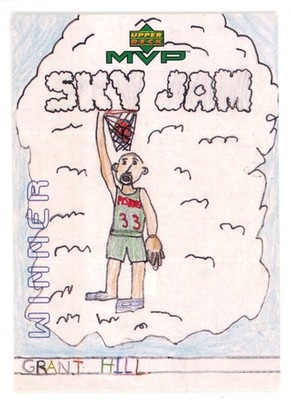 1999-00 UPPER DECK MVP DRAW YOUR OWN SKY JAM  GRANT HILL #W8