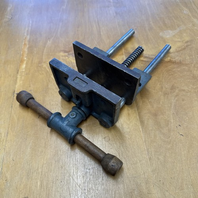 #ad #ad Vintage Craftsman Under Table Wood Vise 7quot; 5204 NICE $150.00