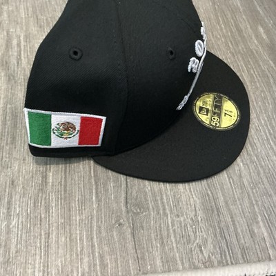 New Era Mexico Born X Raised 59FIFTY Hat Black/White Men's Size: 7