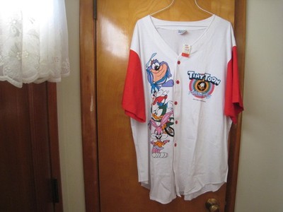 1994 Freeze Tiny Toons Adventure Baseball Shirt Warner Bros Size OSFA NOS + Tag