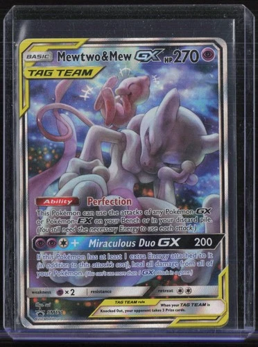 2019 Pokemon Black Star Promo #SM191 Mewtwo & Mew GX