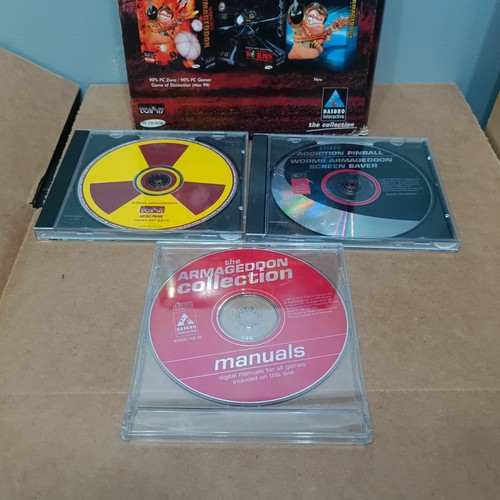Worms Armageddon Collection (PC, 1999 Hasbro) Big Box 3 Disc Screen Saver - Picture 7 of 22