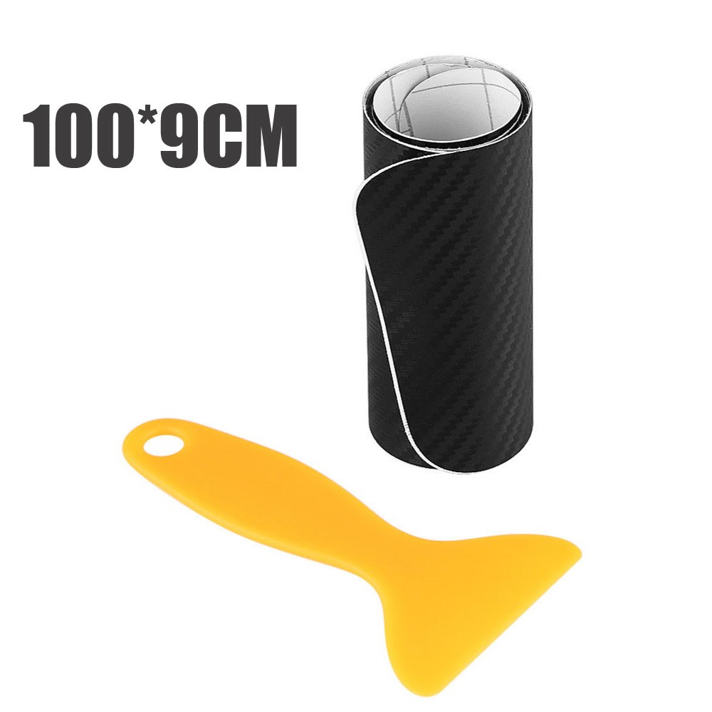 Carbon Fiber Car Rear Bumper Trunk Protector Corner Trim Stickers Accessories