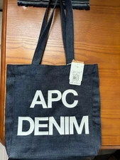 A.P.C. Woman Denim Bag Rigid Limited Edition Style Refined Minimalism Timeless D