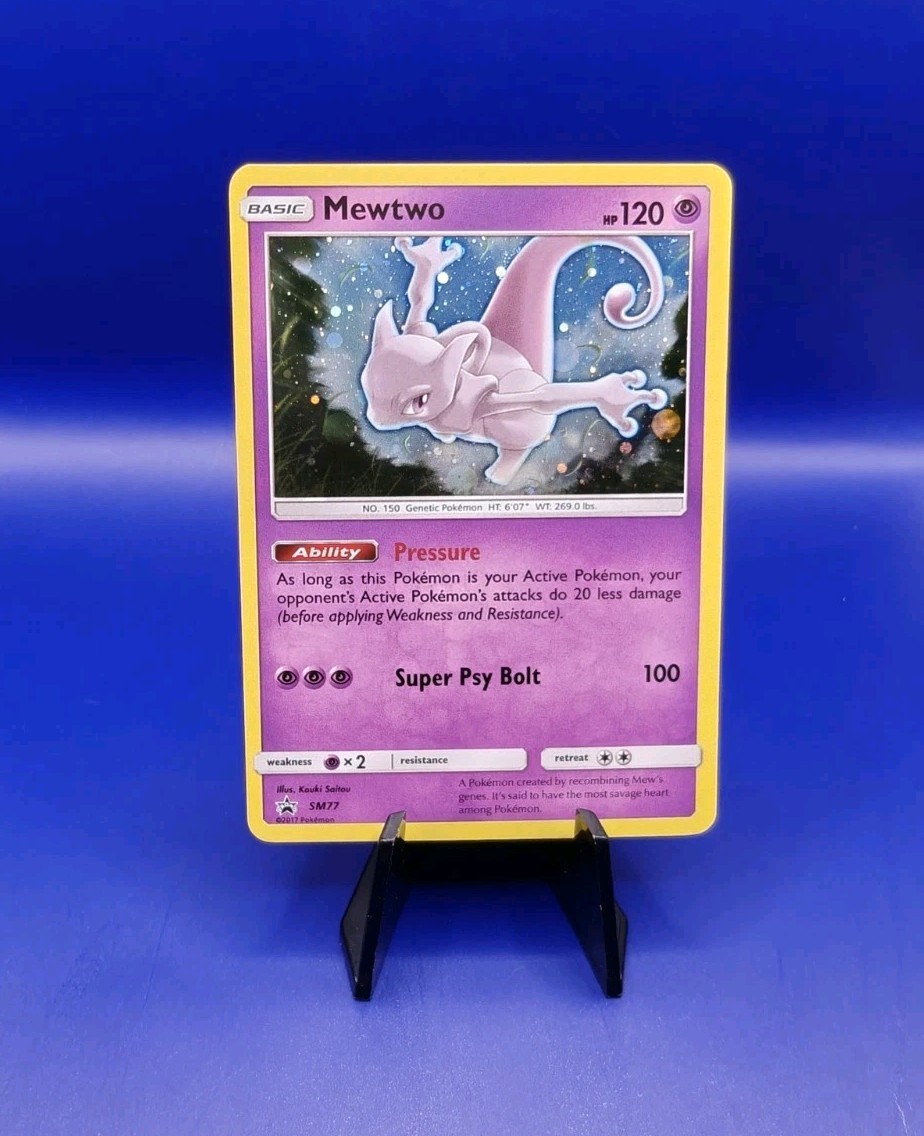 Mewtwo SM77 Black Star Promo Sun & Moon Pokemon Card TCG Nintendo 2017 NM