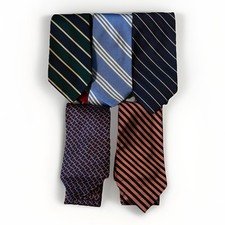 5 Brooks Brothers Makers Striped Ties Rep Silk Made in USA White Green Pink Navy