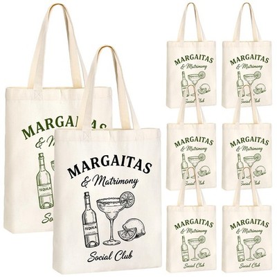 Aliceset 8 Pcs Bridesmaid Tote,Black,Green,Margaritas & Matrimony Black,green