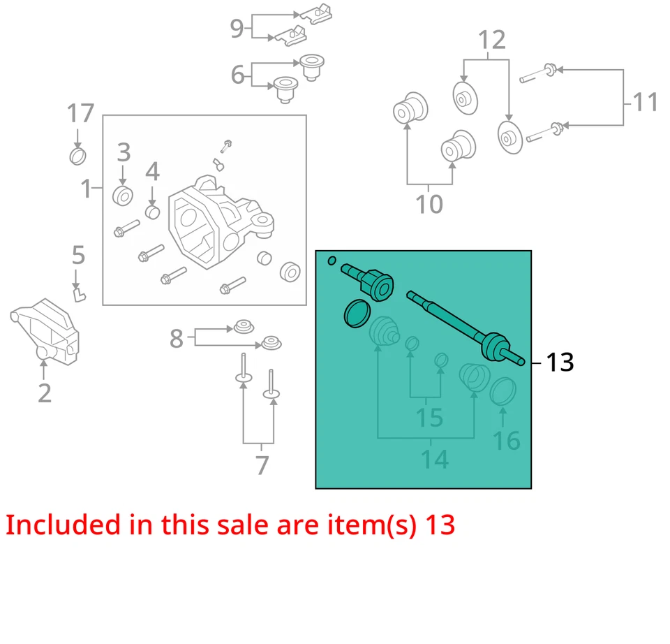 Ford Explorer 2006-2010 eje conductor delantero CV C/V YUSK3 Foto 2 de 3