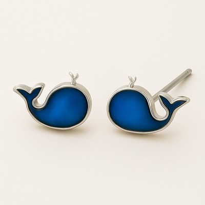  Mood Stud Earrings   Dolphin or Whale   Small & Minimalist