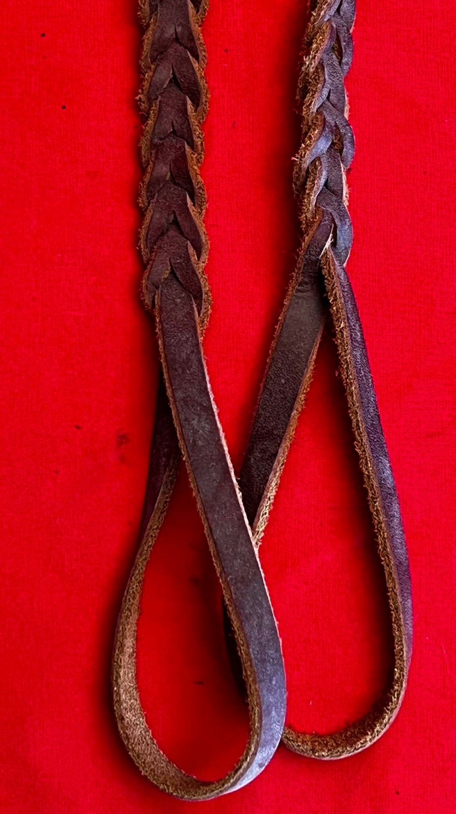 3/8" HANDMADE Latigo Braided BOSAL HANGER By Steve Guitron Of CA #1