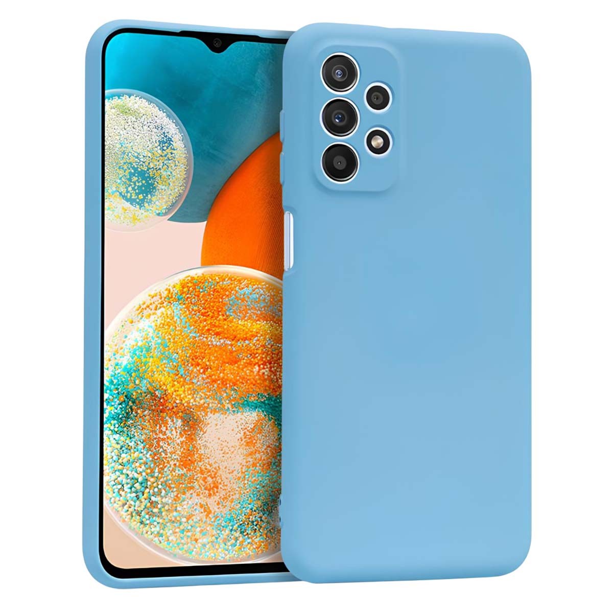 Coque silicone Galaxy A23 5G antichoc flexible bleu Crong