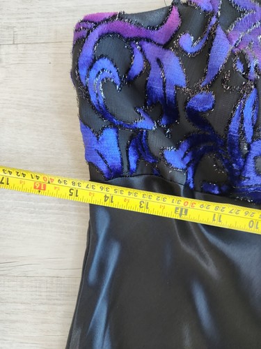Vtg All That Jazz Whimsigoth Dress Sz M Satin Babydoll Y2K Prom - Picture 10 of 12