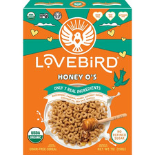 Lovebird Organic Honey Cereal Grain Free Gluten Free Crunchy Breakfast Cereal