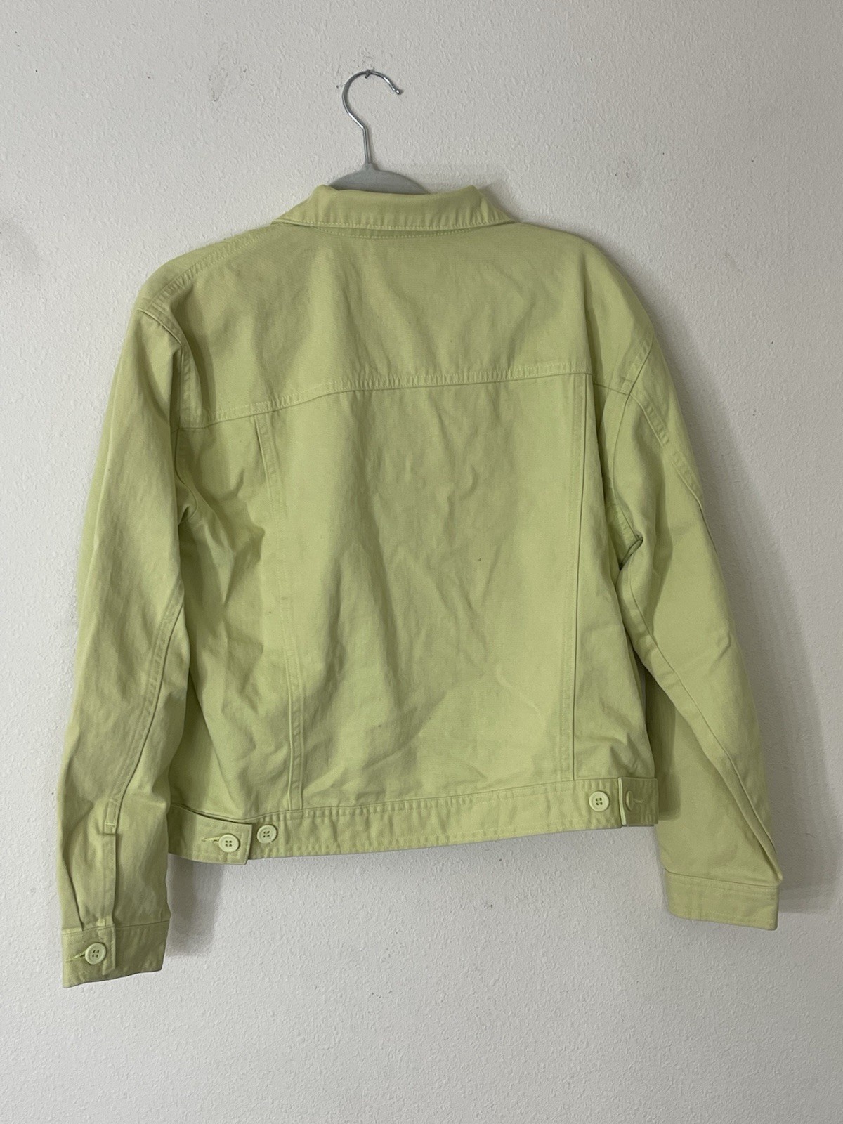 Talbots Light Yellow Jacket Button Collared Pocke… - image 4