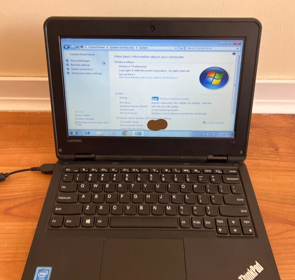 Vintage Lenovo Thinkpad 2016 32 bit with win 7 pro - image 2 of 3