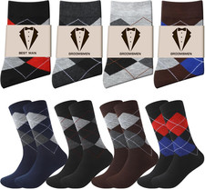 8 Pairs Groomsman Gifts for Men Groom Socks Set Funny Groomsmen Proposal Gifts N