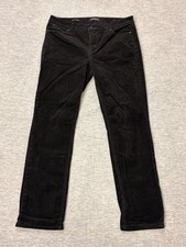 Talbots Flawless Five-Pocket Corduroy Pants Womens 8P Black Straight Stretch