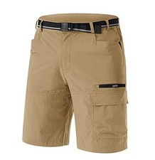 Men's Summer Outdoor Shorts Quick Dry Cargo Casual Work Hiking Shorts 38 Khaki