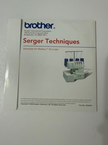 1034D BROTHER Serger DVD Instructions & Techniques How To Brand New - Picture 4 of 5
