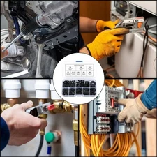 YOUYIDUN-650 Pcs Nylon Flat Washer Assortment Kit, Round Flat Nylon Washers for