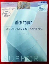 NICE TOUCH CONTROL TOP ~ MEDIUM  LEG TONING ~ NUDE ~SIZE: E ~KK