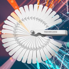 32 Blade Feeler Gauge Metric/SAE Dual Reading Combination Gap Thickness Measure