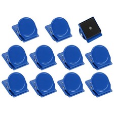 12Pcs Round Fridge Magnets Clips, Dark Blue
