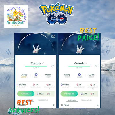 Pokémon Go   Shiny Galarian Corsolar wearing pink glasses  PT Central OR TRADE