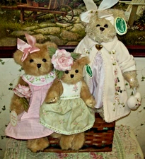 BEARINGTON Spring Lot of 3 Bears "Rosie, Avery & Mommy Lovingheart" w/Tags