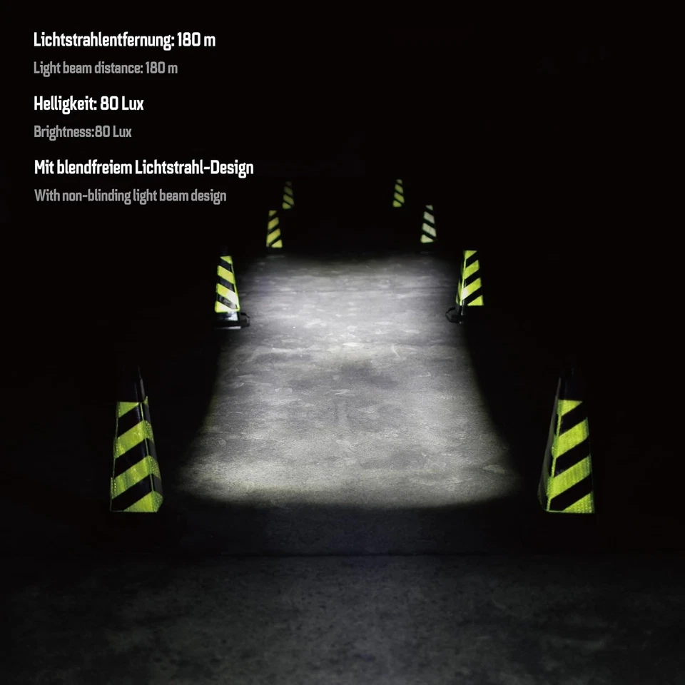 Fahrradlicht Dynamo 80 Lux LED Frontlich mit Reflektor Frontlampe Scheinwerfer - Bild 2 von 4