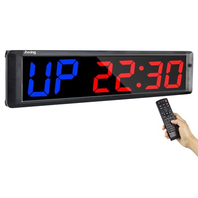 Fitnessuhr, LED Intervalluhr mit Fernbedienung, Countdown/Up Uhr,