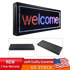 LED SIGN 3-COLOR PROGRAMMABLE OUTDOOR LED SCROLLING MESSAGE BOARD SIGN 40“x15” 