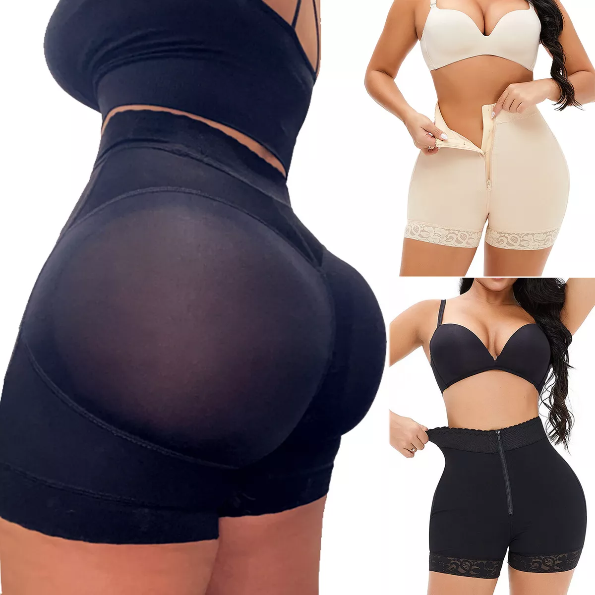 Butt Lifter Padded Shapewear Bodysuit for Women, Tummy Control Fajas  Colombianas Body Shaper Thigh Slimmer Shorts