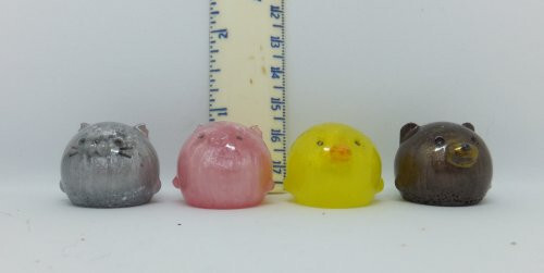 E119 Resin pets set of 4 - bear, chick, pig and cat - Picture 4 of 4
