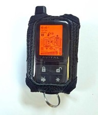 Black Leather Case / Cover for Avital 7345L Remote Control Transmitter