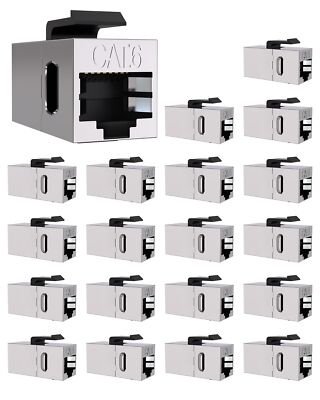 20 Pack Cat 6 Shielded Keystone Coupler Cat6 Keystone Jacks Female To Female Rj4