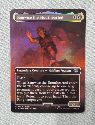MTG Foil Samwise the Stouthearted Borderless Lord of the Rings Middle Earth NM - Picture 1 of 1