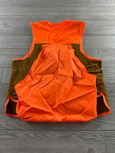 Black Sheep Mens Size Medium Orange Pockets Shotgun Hunting Vest Vintage - Picture 4 of 9