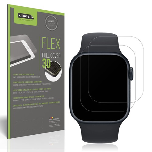 2x Full Cover Schutzfolie matt für Apple Watch Series 8 41mm Panzerfolie