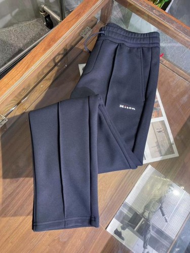 Kiton pantalone uomo casual gamba dritta con lettere ricamate - Foto 2 di 7