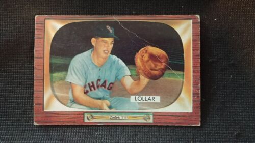 1955 Bowman Baseball card # 174 Sherm Lollar (G TO VG)