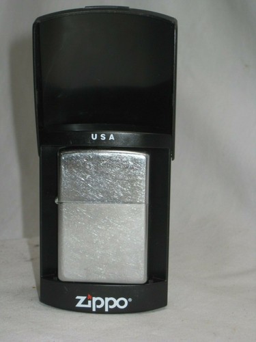 ZIPPO L 06 lighter U.S.A. made w/ case original single blank chrome - Picture 2 of 10