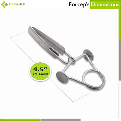 Pinza Cynamed Strauss Per Clampaggio – Confezione Da 2 Taglie, Punte Seghettate, Nuovo