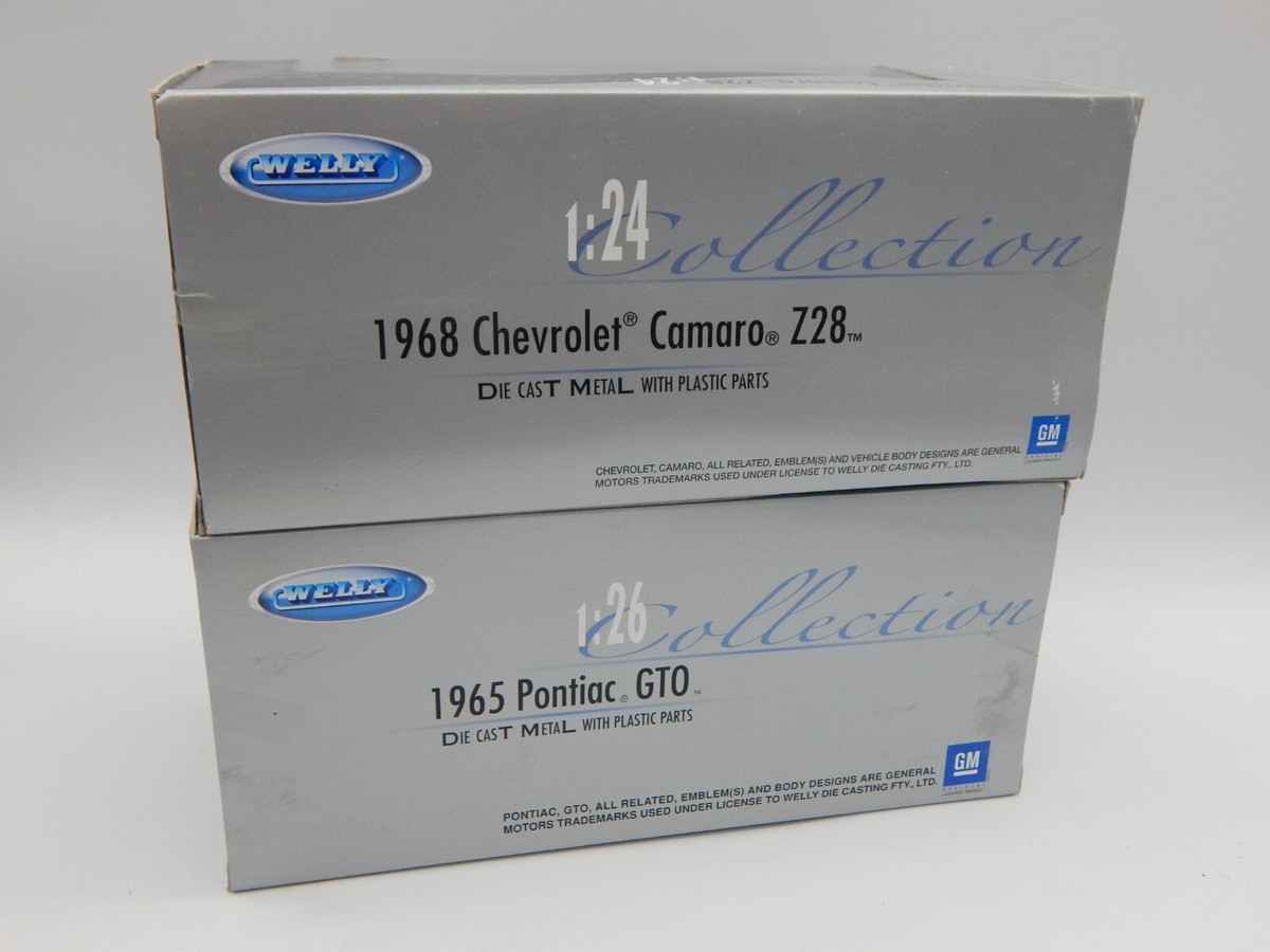 WELLY 1968 Chevy Camaro Z/28 Blue 22448 - 1/24 Scale Diecast WELLY 1968 Chevy Camaro Z/28 Blue 22448 - 1/24 Scale Diecast