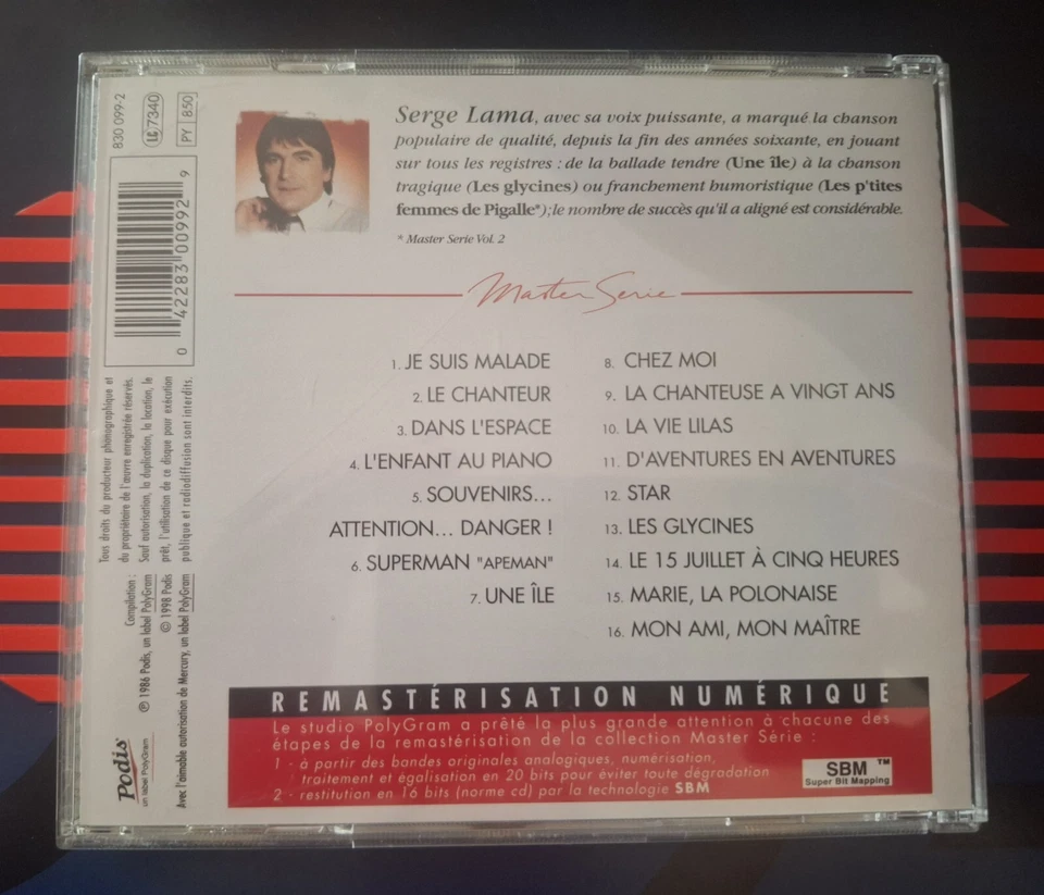 Serge Lama – Master Serie Vol. 1 CD Compilation - Bild 2 von 2