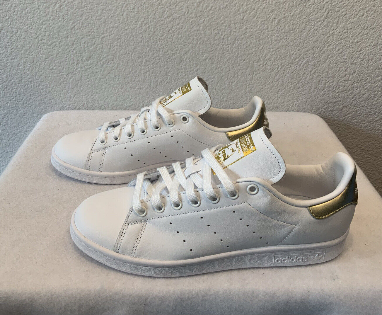 Adidas Originals Stan Smith Shoes (EE8836) White-Gold Size 10 eBay