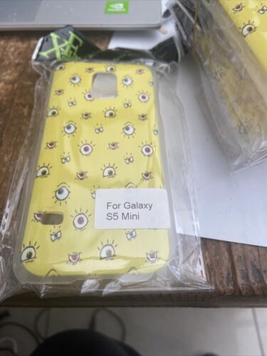 New Hard Shell Case For Samsung Galaxy S5 Mini Cover Monster Eyes Fun Yellow - Picture 1 of 9