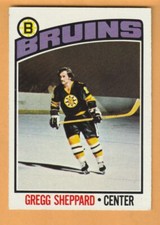Gregg Sheppard Boston Bruins 1976-77 Topps #155