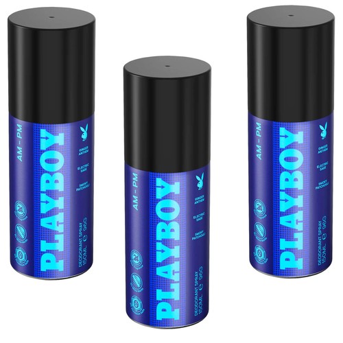 6x 150 ml Playboy AM - PM Deo Spray Body Spray Desodorante Jengibre Salvia Pachulí - Imagen 1 de 4