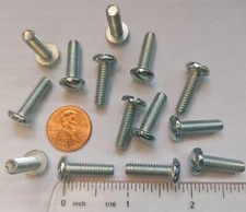 #12-24 x 3/4" Slotted Drive, Pan Head, Zinc Plated, Steel Machine Screws 12-24
